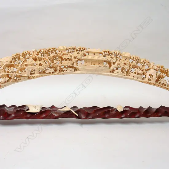 An old Chinese ivory tusk