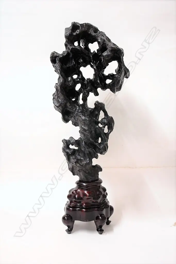 A vintage Oriental high quality standing scholar's rock Image 1++