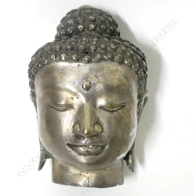 CAST METAL BUDDHA HEAD 17CM Image 1++