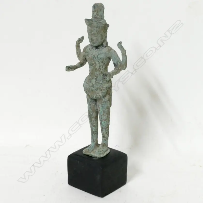 A small metal Khmer temple statue Image 1++