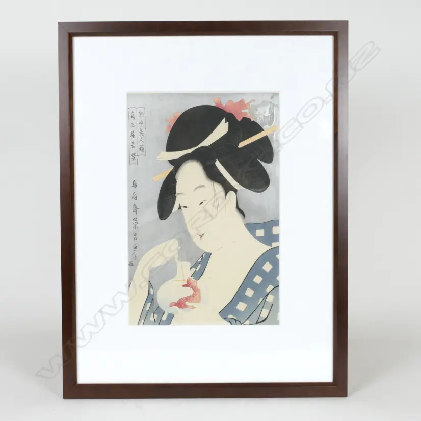 Two Meiji period reprint ukiyo-e woodblocks Image 1++