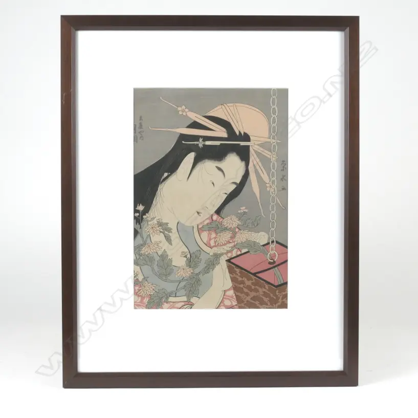 Two Meiji period reprint ukiyo-e woodblocks Image 1++