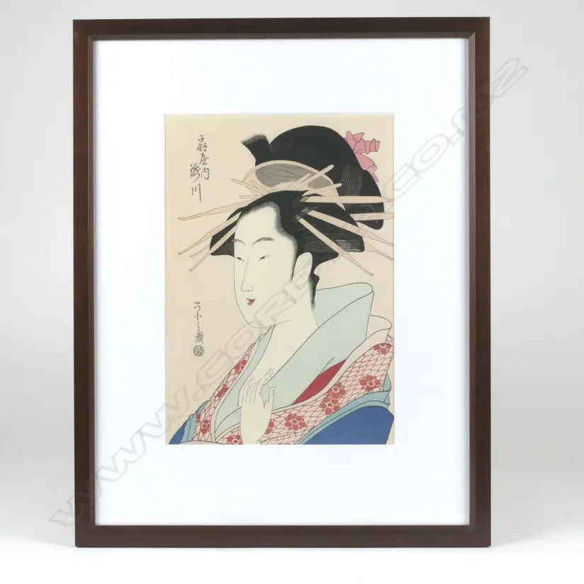 Two Meiji period reprint ukiyo-e woodblocks Image 1++