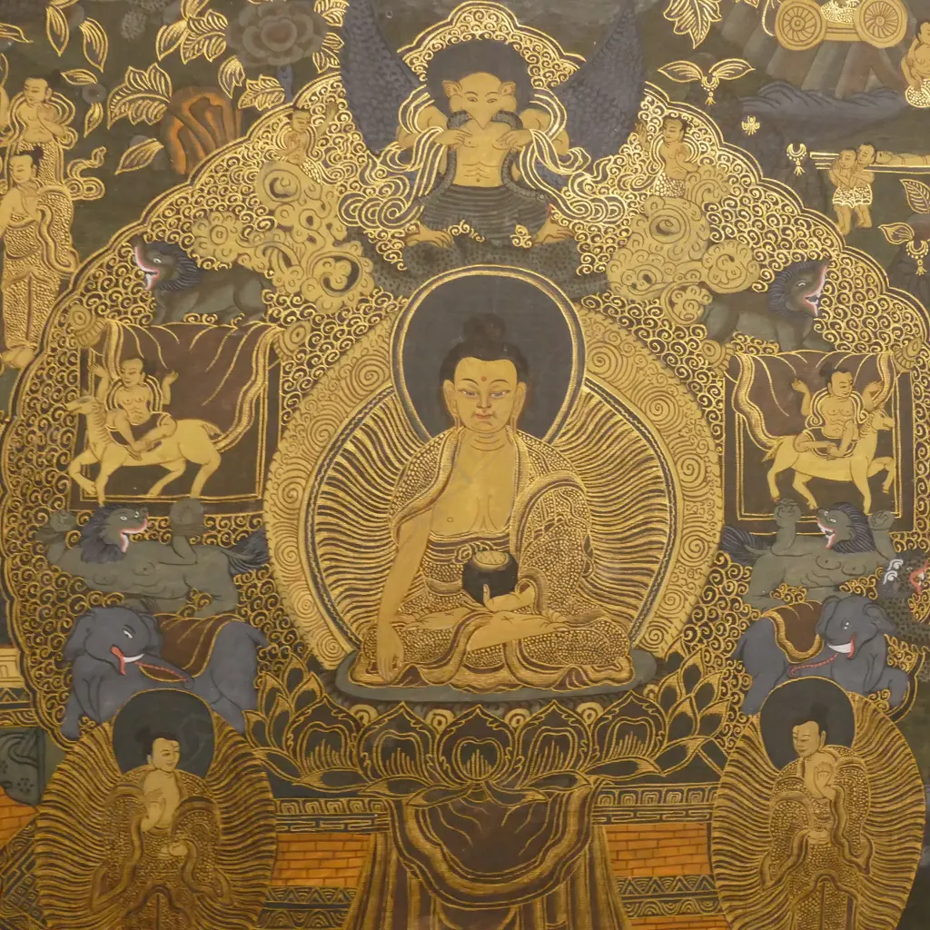 A fine Tibetan thangka Image 1++