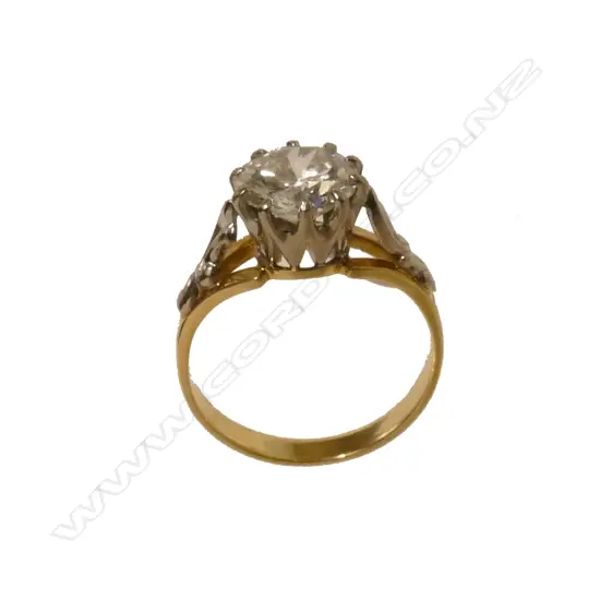 An 18ct. gold and diamond solitaire ring