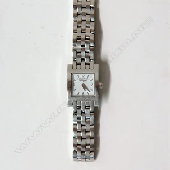 A lady's Longines Dolce Vita square cased stainless steel wristwatch