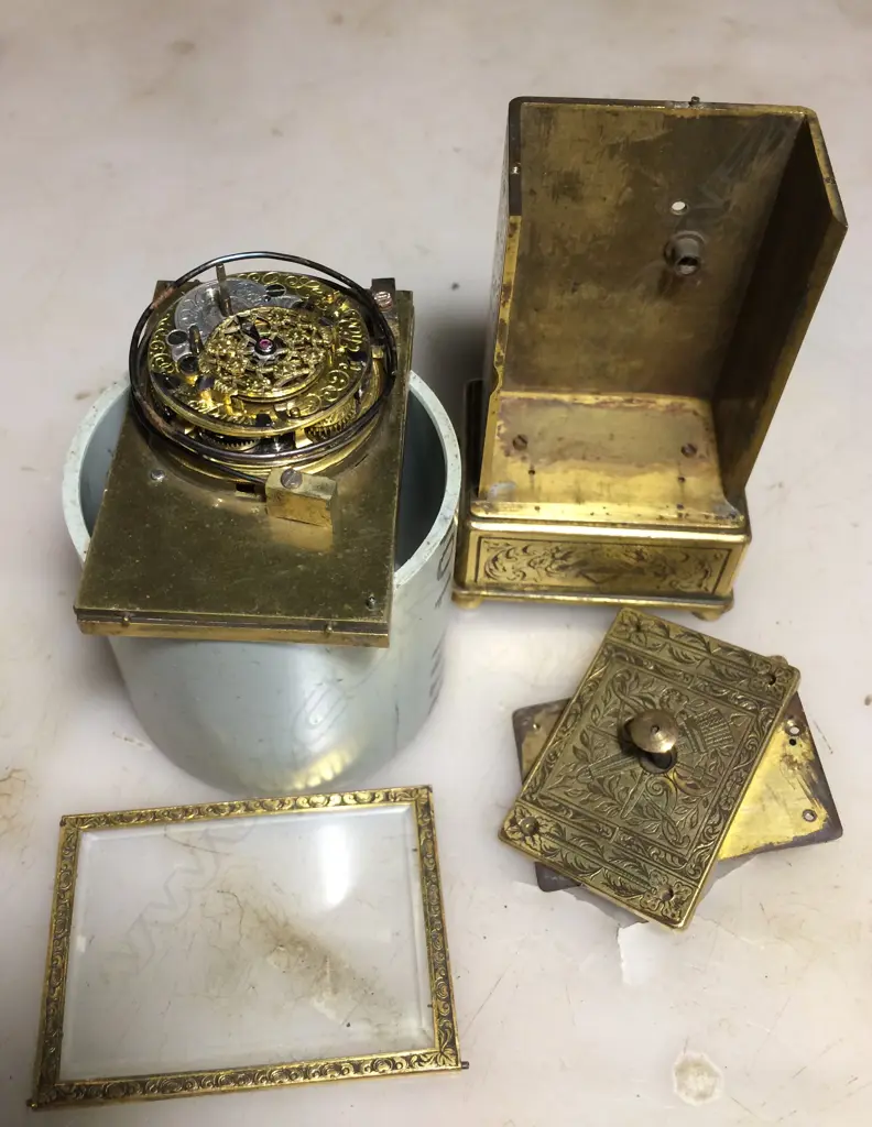 A miniature early quarter repeating French carriage clock Image 1++