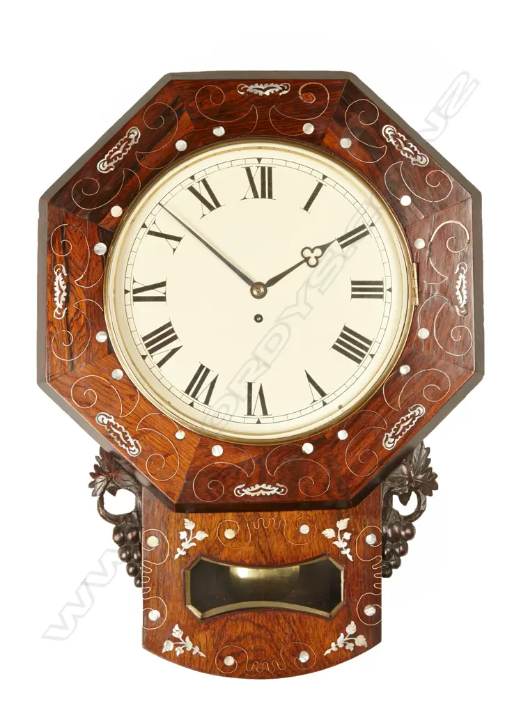 An English drop-dial wall clock Image 1++