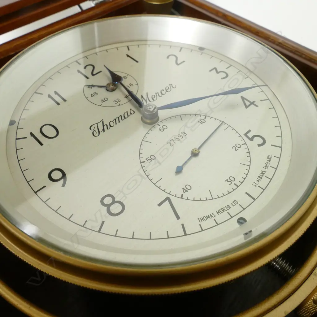 Two ships chronometers. Both two-day duration with Arnold type spring detent escapement and fusée and chain Image 1++