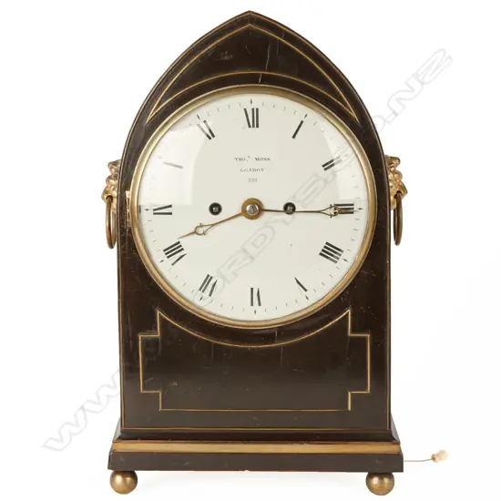 A Georgian bracket clock