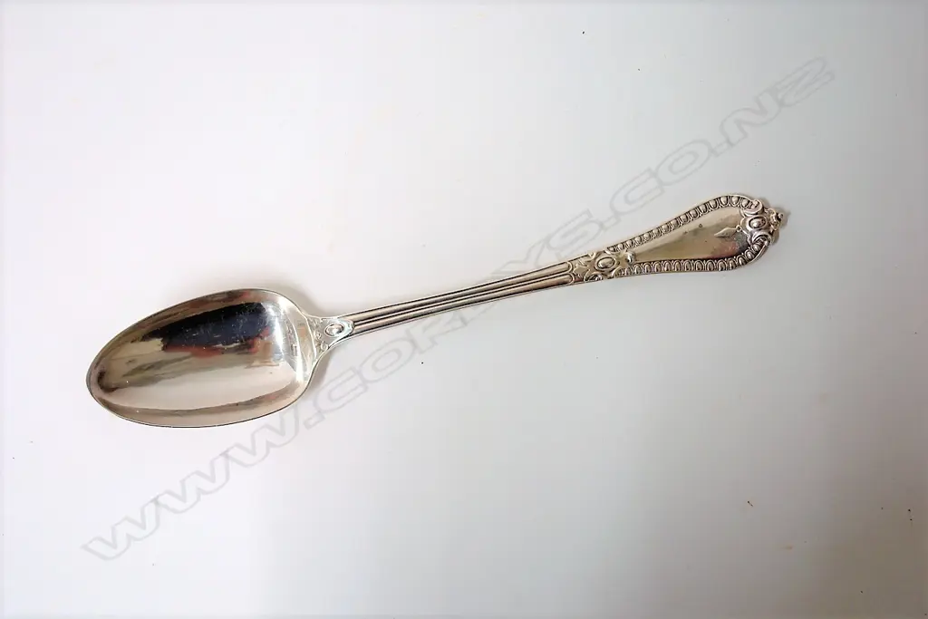 A heavy Victorian silver serving spoon Image 1++