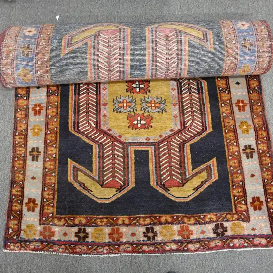 A hand knotted Persian Hamadan Saveh runner