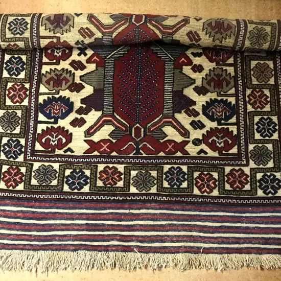 A mixed weave Berjusta rug of Caucasian style