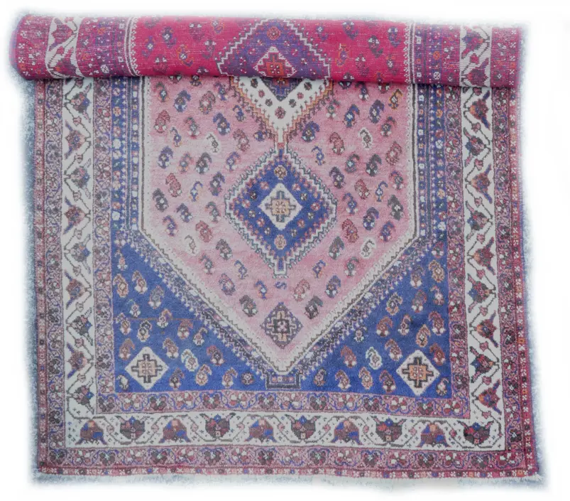 An old hand knotted Persian Shiraz Tabriz rug Image 1++