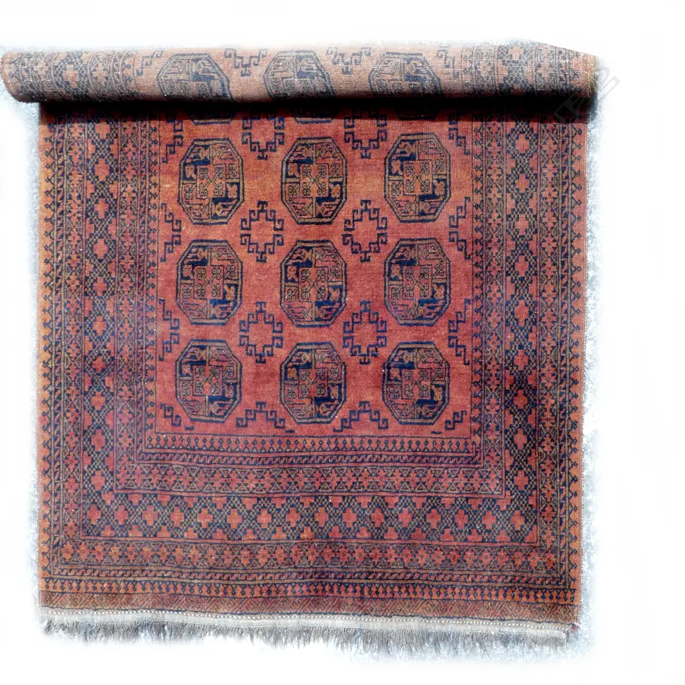 A large hand knotted Afghan Bokhara rug Image 1++