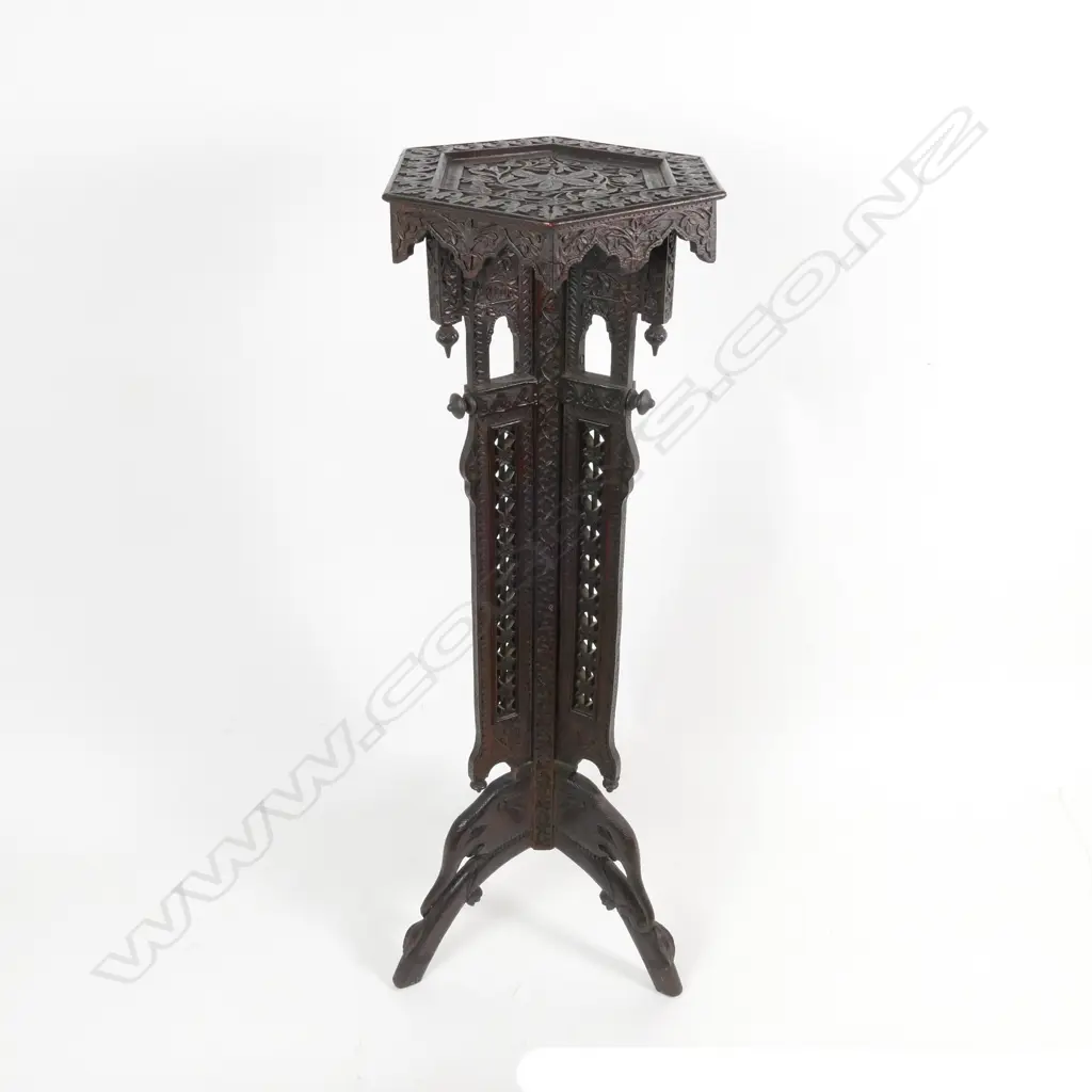 An ornate Kashmiri plant stand Image 1++