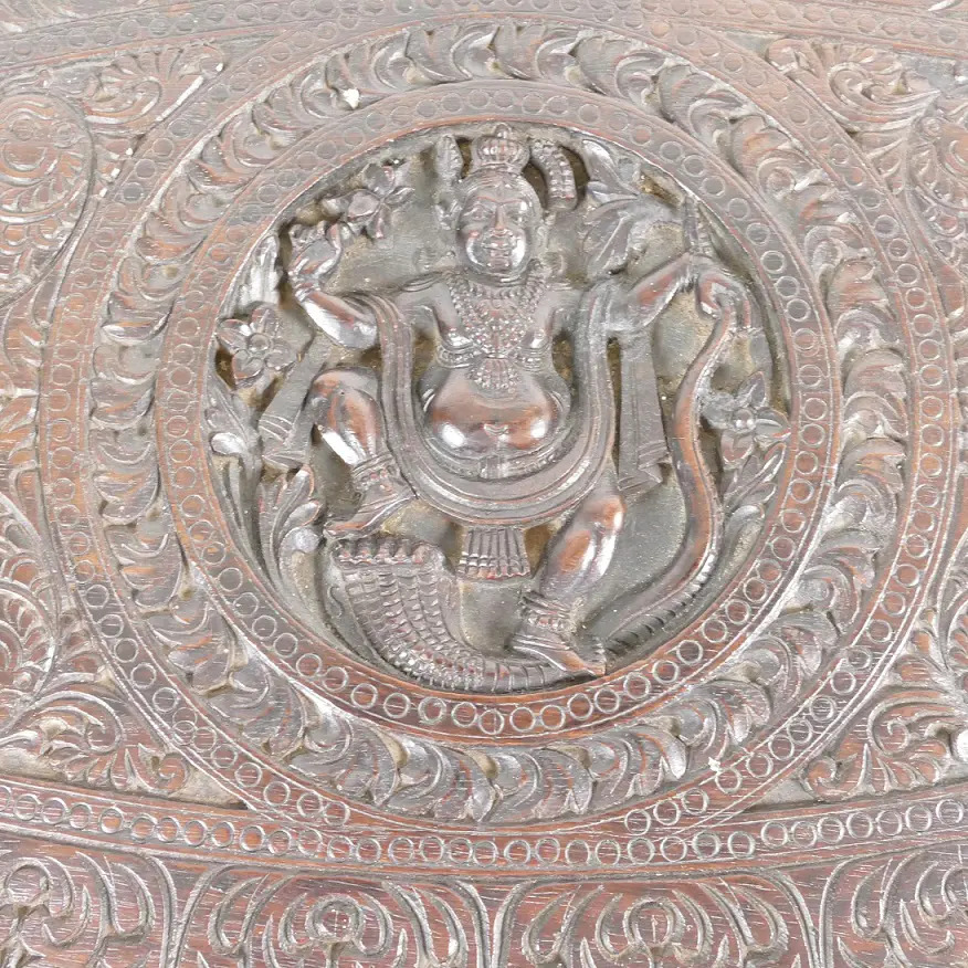 A Kashmiri low table of oval shape Image 1++