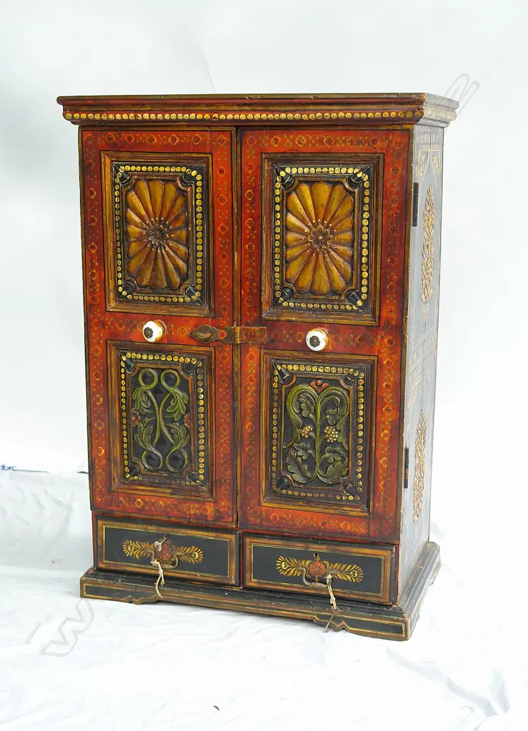 A vintage Tibetan two-door cabinet Image 1++