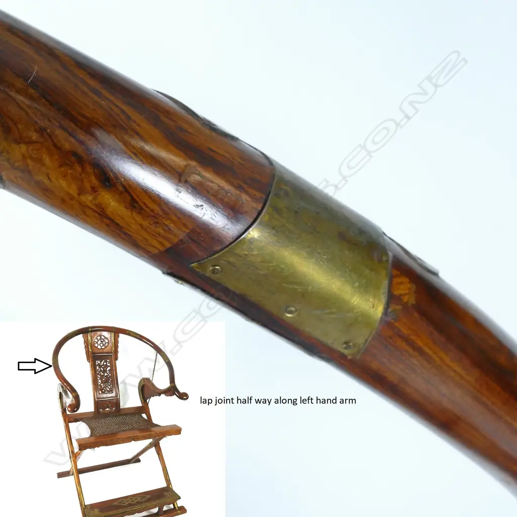 A pair of rare old Huanghuali Chinese folding horseshoe-back armchairs Image 1++