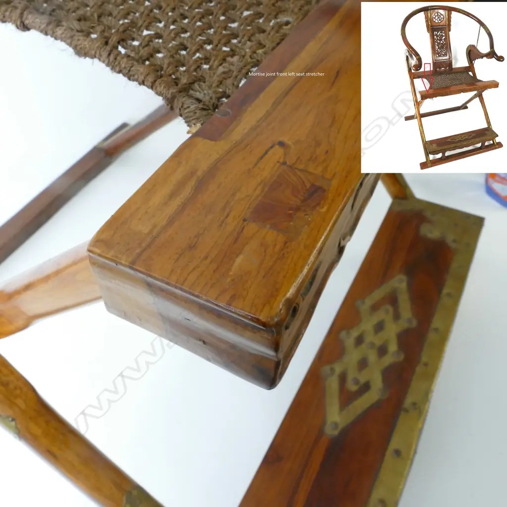 A pair of rare old Huanghuali Chinese folding horseshoe-back armchairs Image 1++
