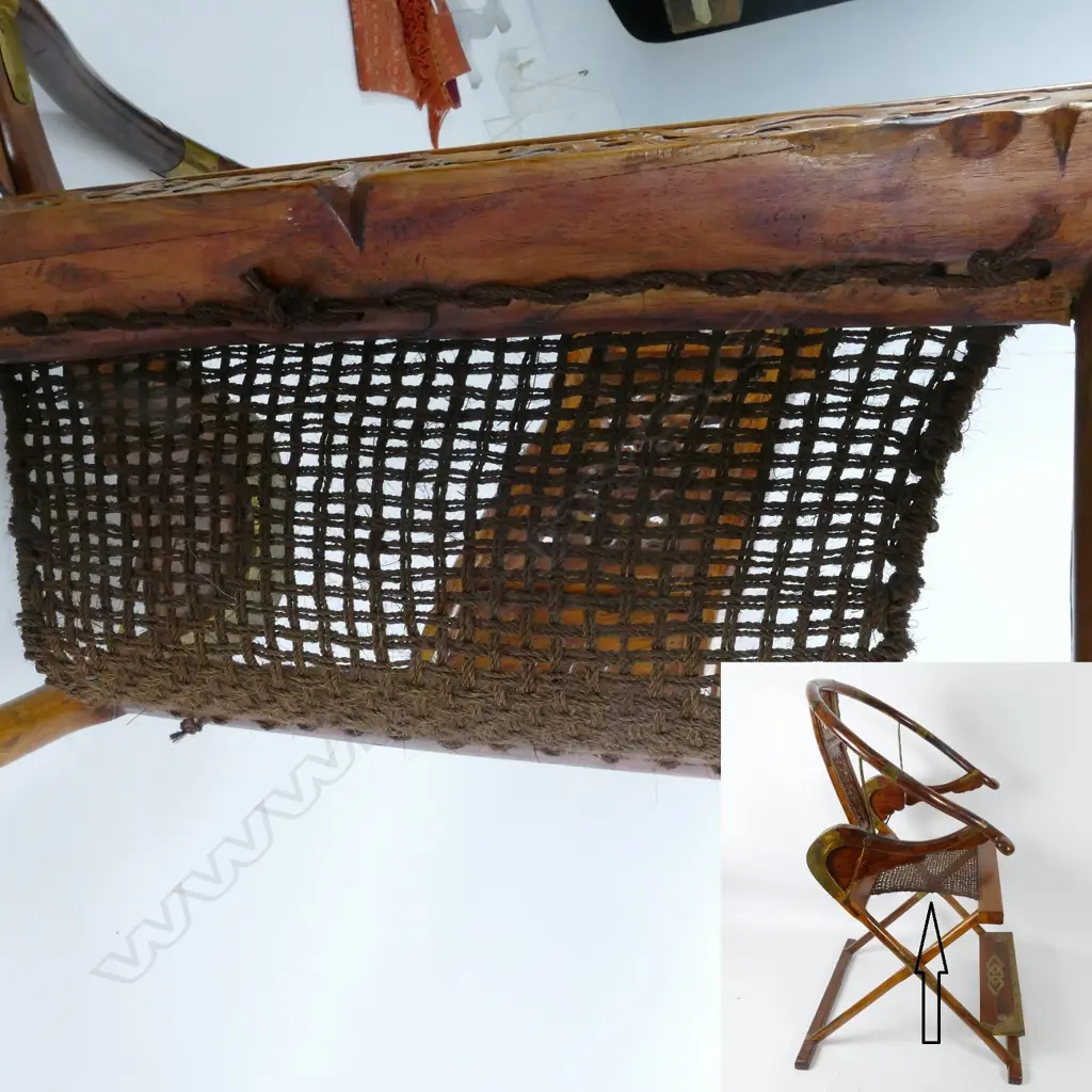 A pair of rare old Huanghuali Chinese folding horseshoe-back armchairs Image 1++