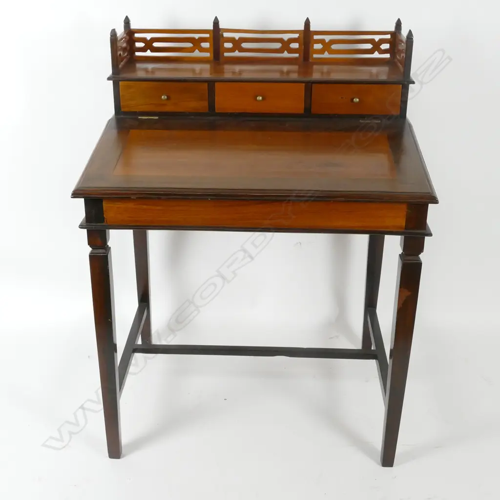 A lady's good quality mahogany and lignum vitae writing desk Image 1++