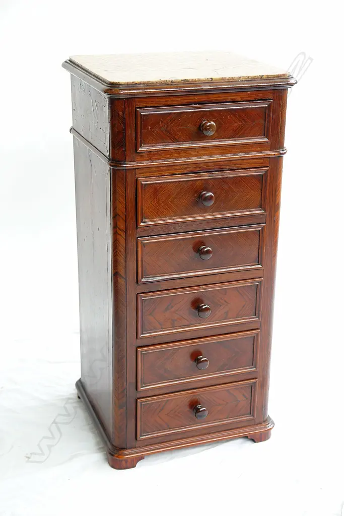 A 19thC French six-drawer side cabinet Image 1++