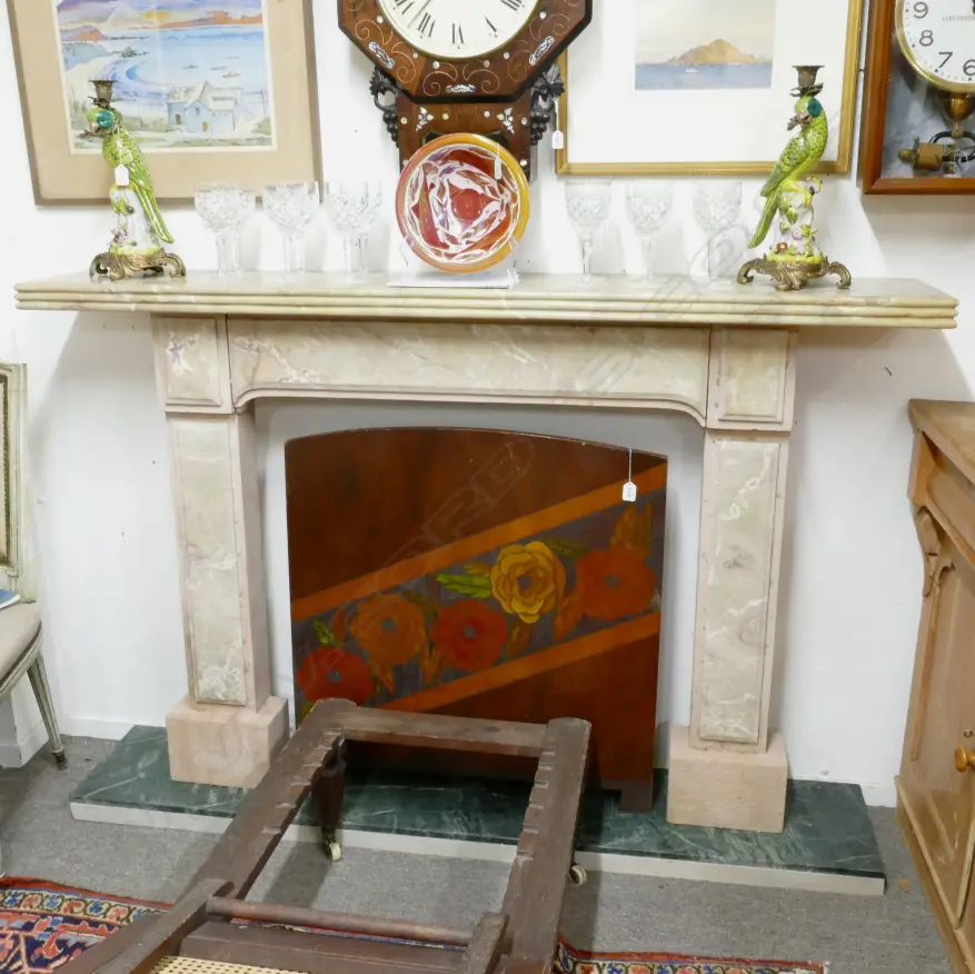 A classical coloured marble fire surround Image 1++