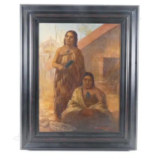 Adele Mary Younghusband (1878-1969) Two Maori Wahine