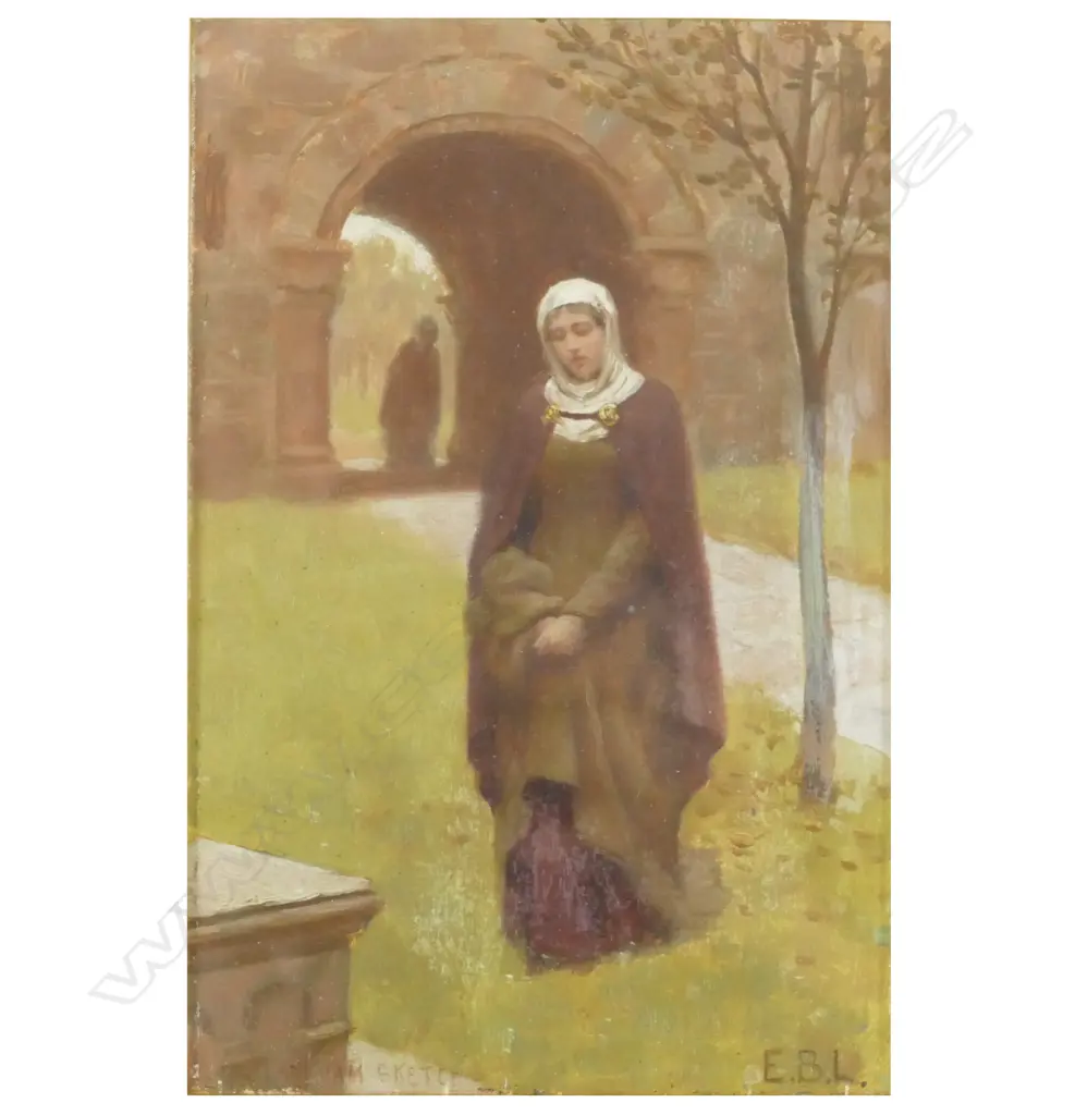 Edmund Blair Leighton (UK 1853-1922) Untitled (Mortality and Remembrance) Image 1++
