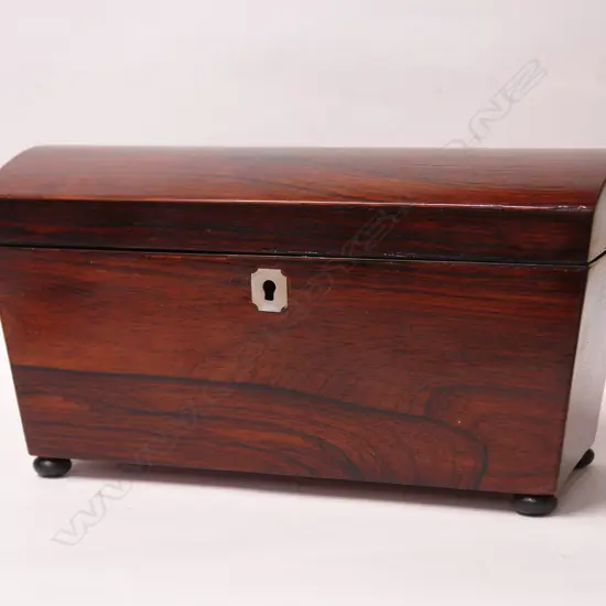 A Regency rosewood tea caddy