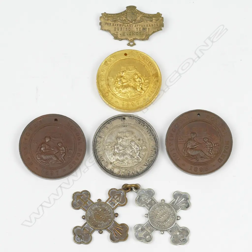 Seven Victorian 'Attendance' medals Image 1++