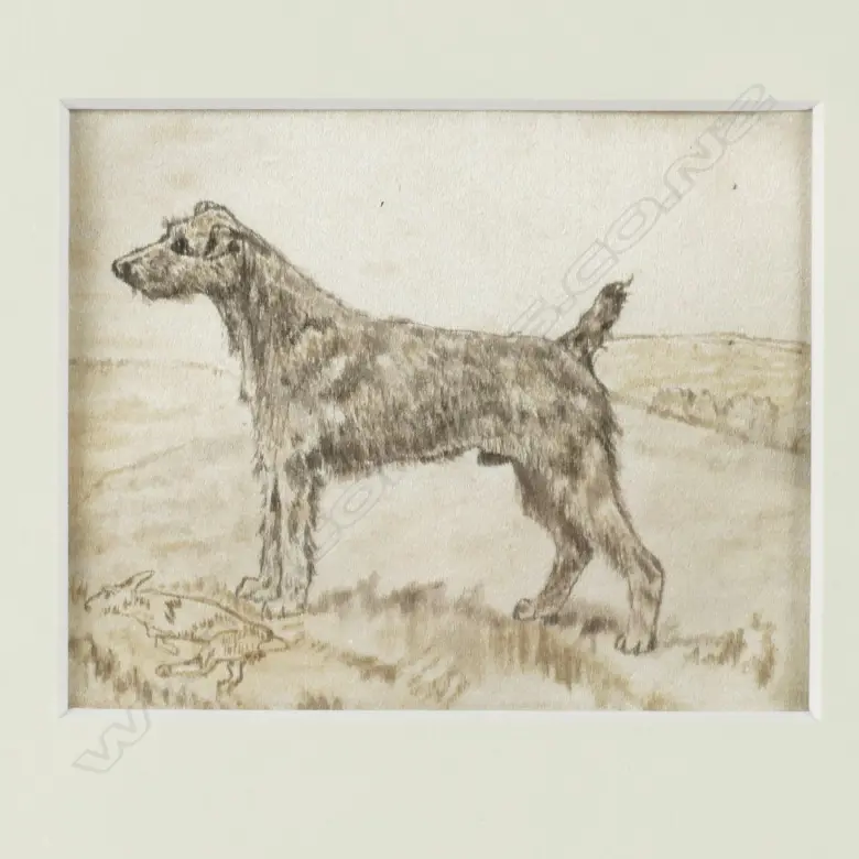 A set of six 19thC ink studies of dogs Image 1++