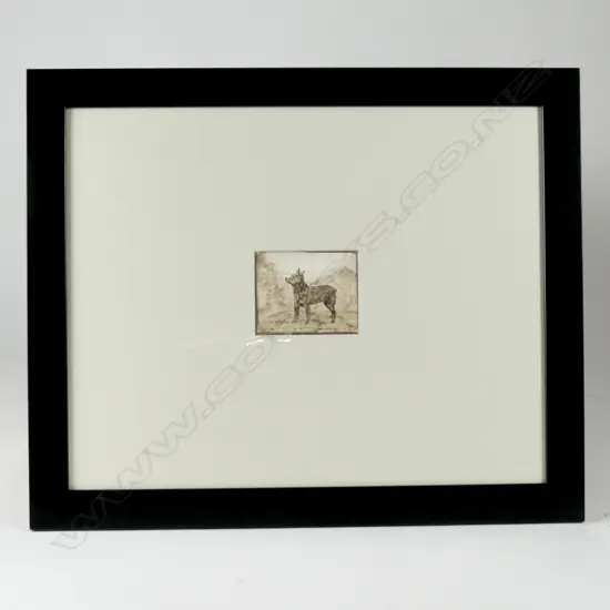 A set of six 19thC ink studies of dogs