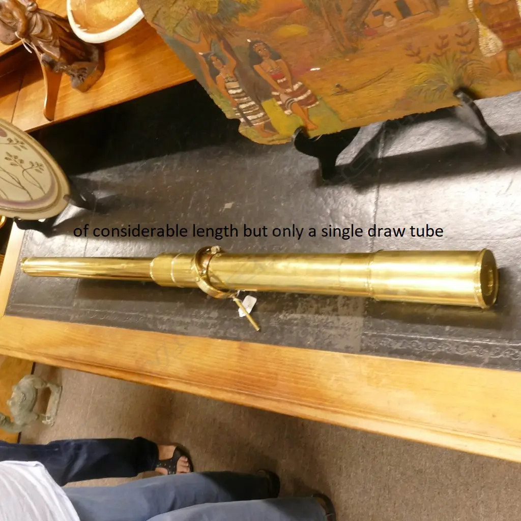 A brass single draw telescope by Thomas Peacock Image 1++