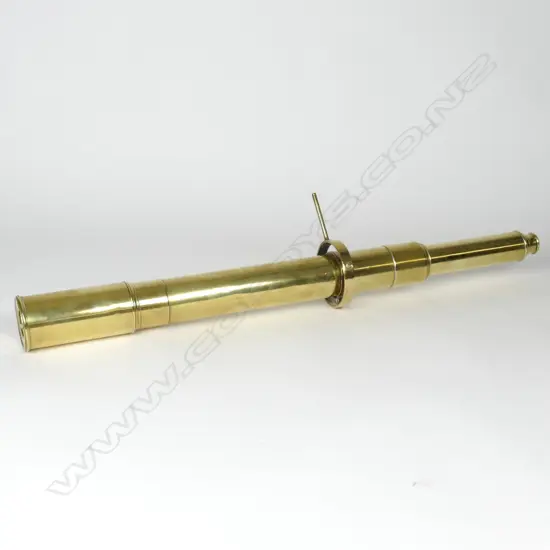 A brass single draw telescope by Thomas Peacock