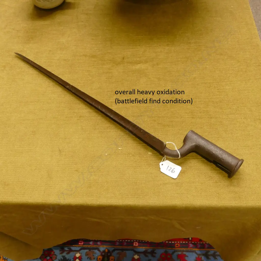 A socket bayonet for use with the .75 caliber India Pattern Brown Bess flintlock musket Image 1++