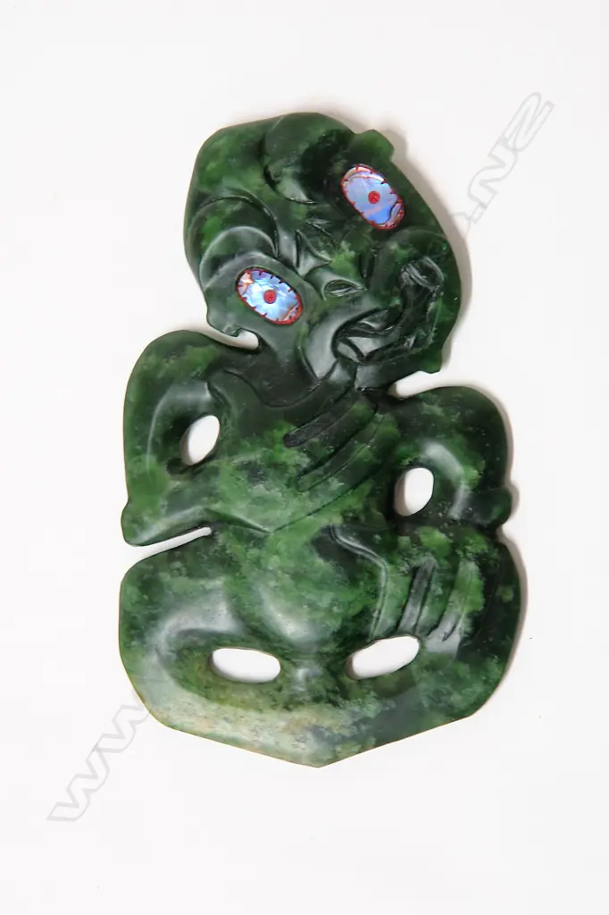 A large and impressive Charlie Raponi Wilson nephrite hei tiki Image 1++