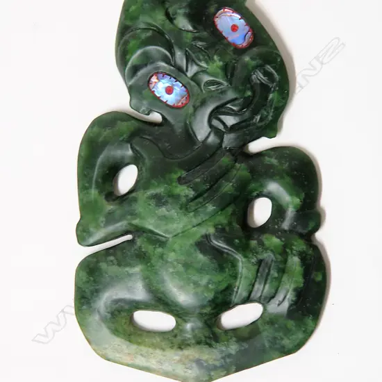 A large and impressive Charlie Raponi Wilson nephrite hei tiki