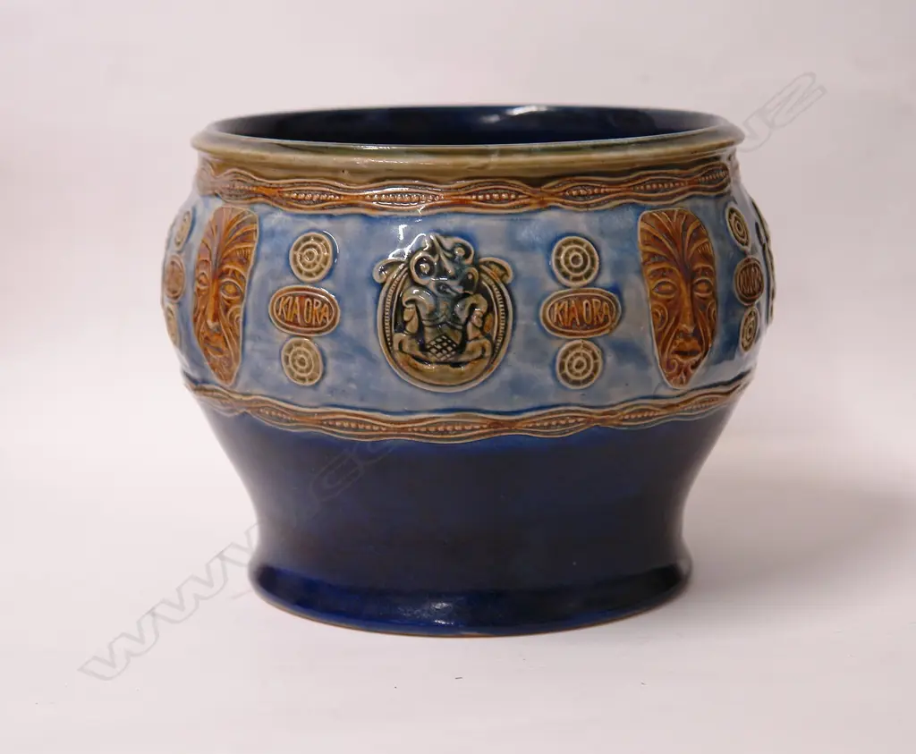A Royal Doulton stoneware 'Kia Ora' large jardiniere Image 1++