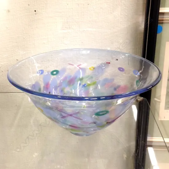 A large Peter Viesnik glass bowl
