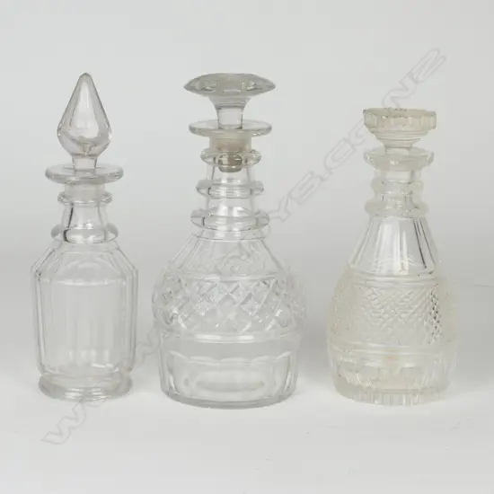 Three Georgian decanters