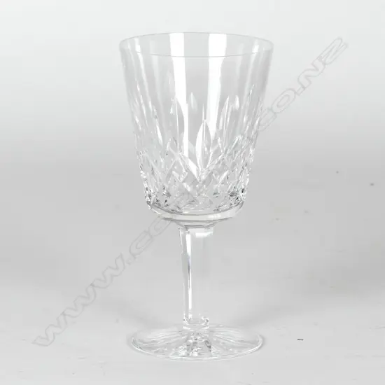 Five Waterford large wine glasses