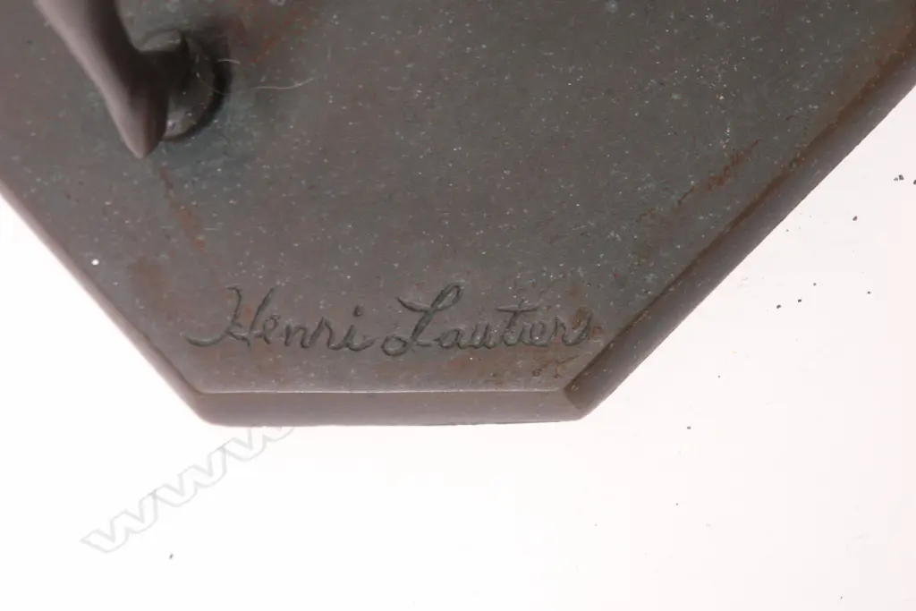 An Art Deco triple nude bronze sculpture by Henri Lautier Image 1++