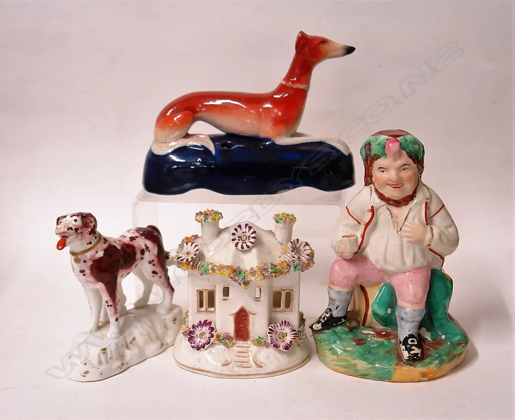 Four 19thC Staffordshire items Image 1++