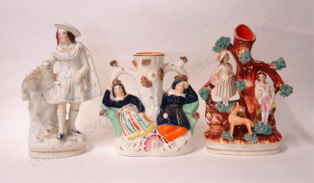 Three 19thC Staffordshire items Image 1++