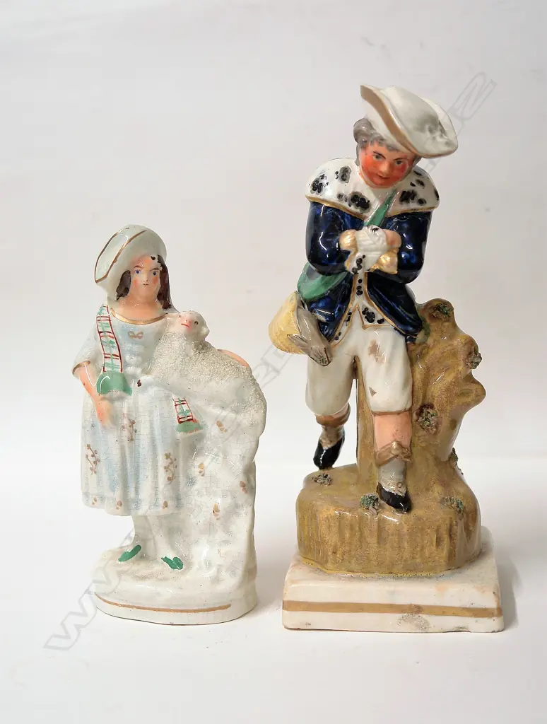 Two Victorian Staffordshire figures Image 1++
