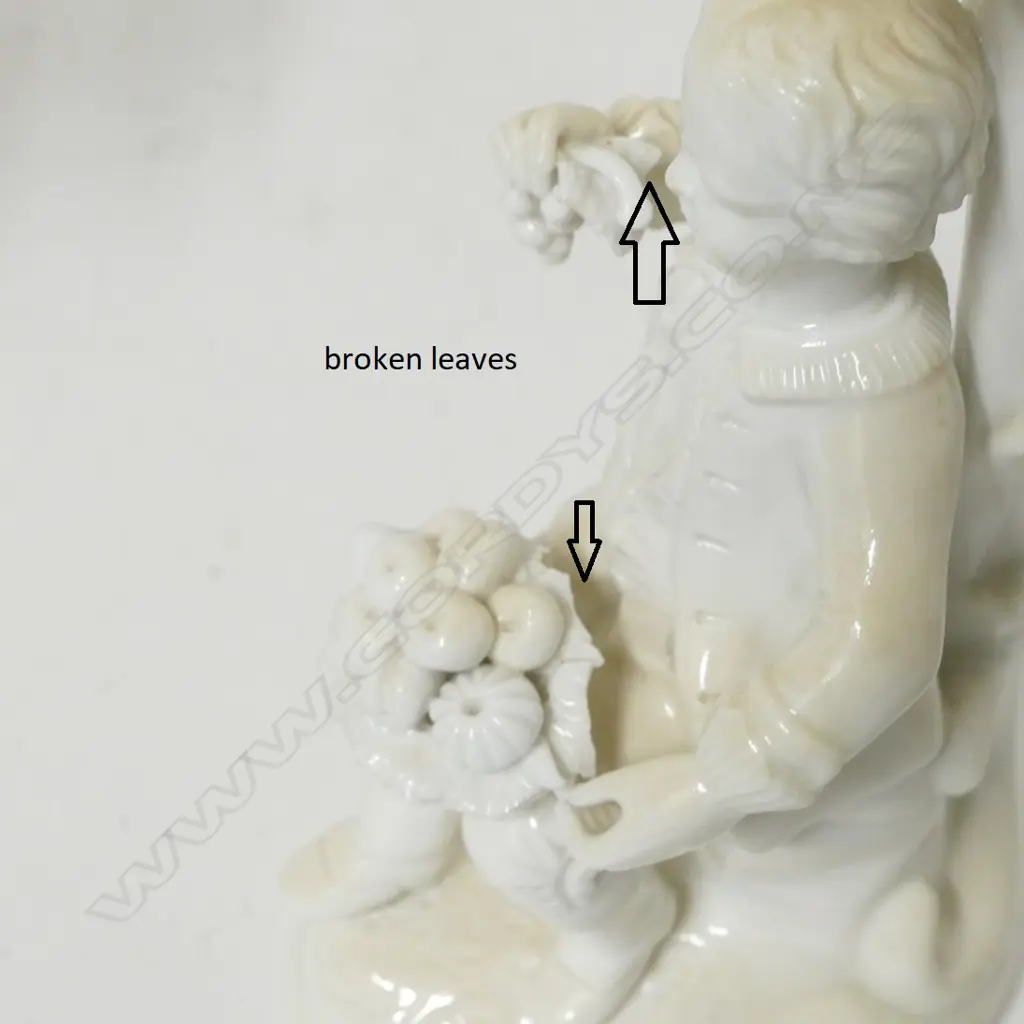 A pair of Derby whiteware figural candlesticks Image 1++