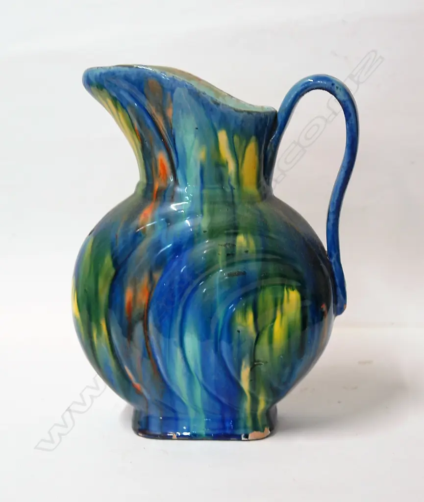 An attributed Australian Studio Pottery Majolica jug Image 1++