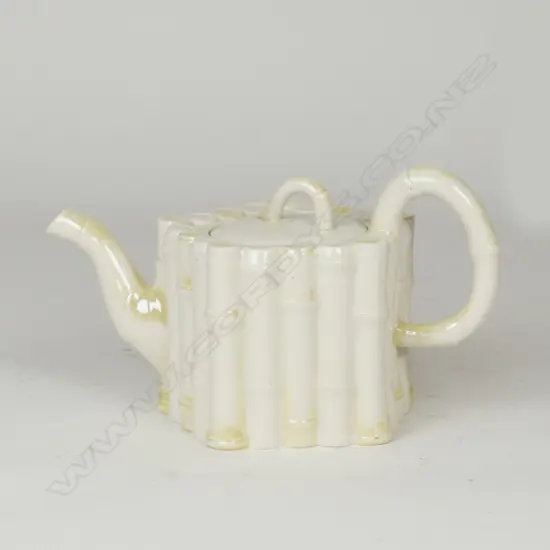 A Belleek teapot